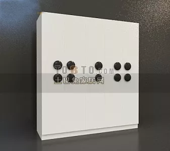 Modern Tv Table Curved Edge 3d model