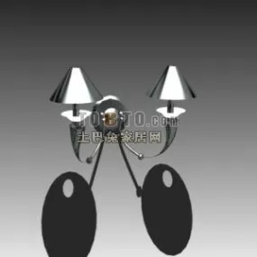 European Steel Wall Lamp Antique Style 3d model