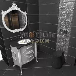 European Toilet Furniture 3d model