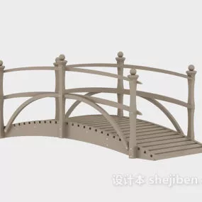 Wood Bridge Wood Material 3d model