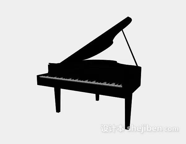 Modern Upright Piano 3d model