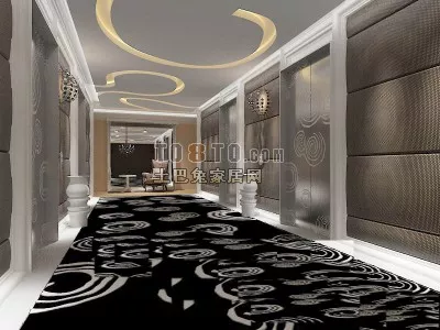 Hotel Elevator Corridor 3d model Hotel Elevator Corridor 3d model