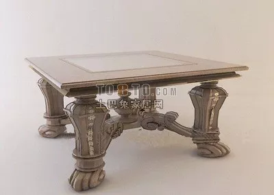 Work Table Walnut Material 3d model
