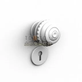 Classic Metal Door Handle 3d model
