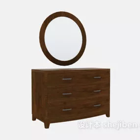 Dressing Table European Wood 3d model
