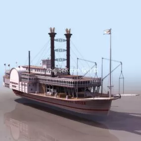 Steel Fishing Ship 3d model