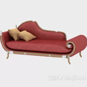 European Princess Daybed Chair 3d model
