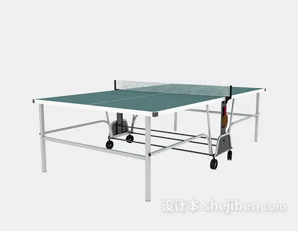 Simple Table C Shape 3d model