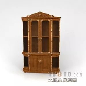 Shoes Cabinet With Vase Decoration 3d model