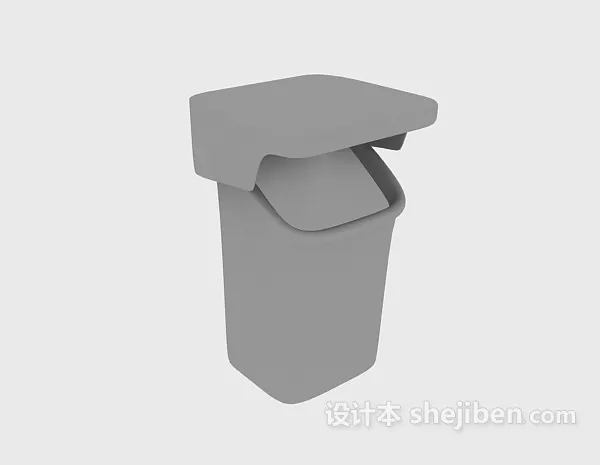 Plastic Trash Can 3d model Plastic Trash Can 3d model