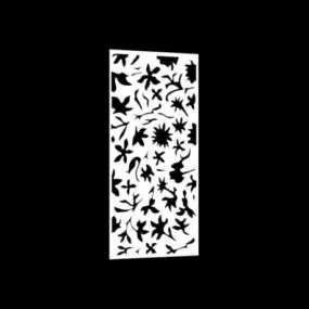 Screen Partition Divider Floral Texture 3d model
