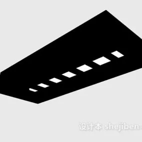 Grille Light Black Color 3d model