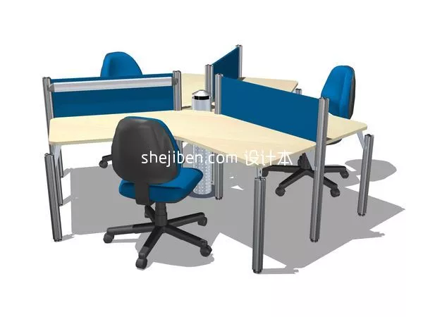 Glass Wood Table Two Layers 3d model