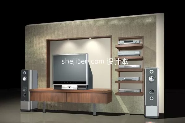 Indochina Cabinet Dark Wood 3d model