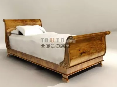 Bunkbed With Stair 3d model
