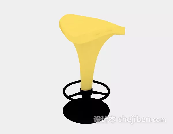 Transparent Acrylic Chair Curved Shape 3d model