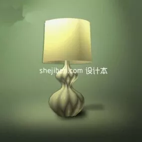 Green Table Lamp 3d model