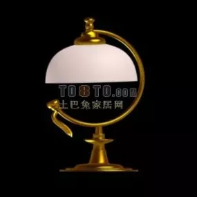 European Table Lamp Round Shaped 3d model