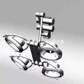 Spotlight Stainless Steel 3d model