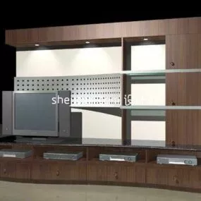 Tv Cabinet Modern Flat Style V1 3d model
