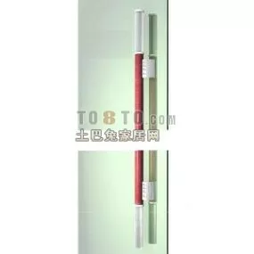 Glass Door With Handle V1 3d model