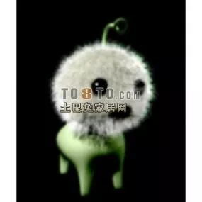 Cartoon Stuffed Toy V1 3d model