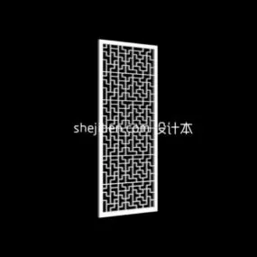 Chinese Partition Divider Frame 3d model