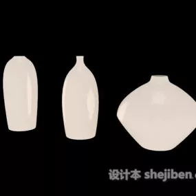 Modern Vase White Porcelain 3d model