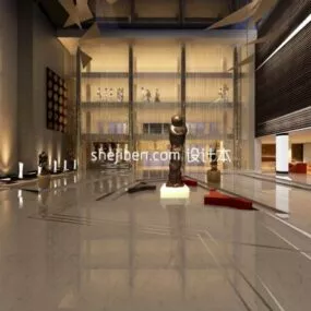 Art Hall Interior Space 3d model