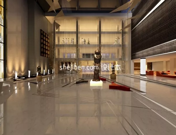 Company Hallway 3d model