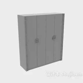 Chinese Wood Wardrobe 3d model