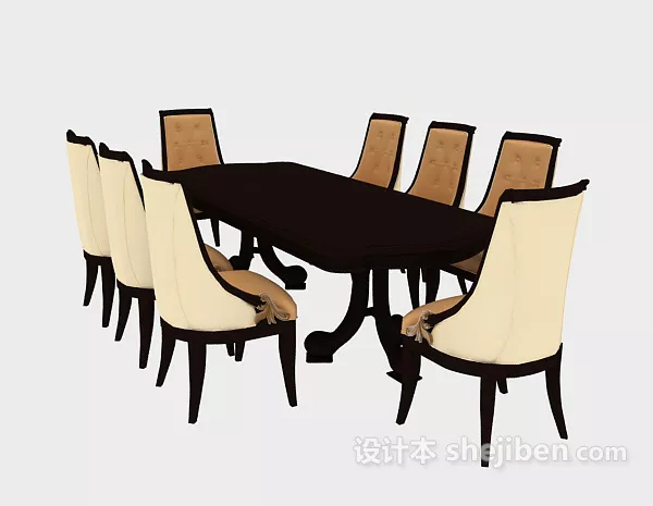 Table Numen Wood Panel Shape 3d model