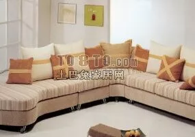 Corner Sofa Upholstery Style 3d model