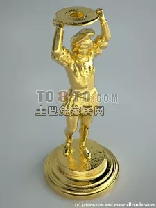 European Ornament Golden Sculpture 3d model European Ornament Golden Sculpture 3d model
