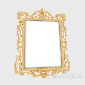 Bathroom Mirror Frame Carved 3d model