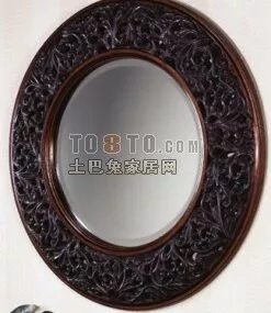 Bathroom Mirror Round Style 3d model
