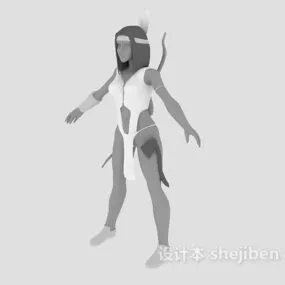 Game Character Beauty Girl 3d model