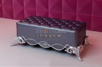 Modern Leather Stool 3d model Modern Leather Stool 3d model