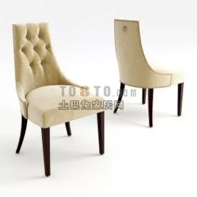 European Chair Tufted Back 3d model
