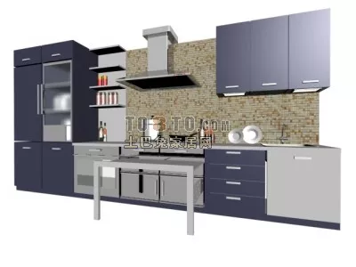 Modern Kitchen Cabinet Design 3d model