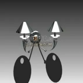 Wall Lamp Steel Material 3d model