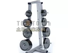 Fitness Gym Dumbbells 3d model
