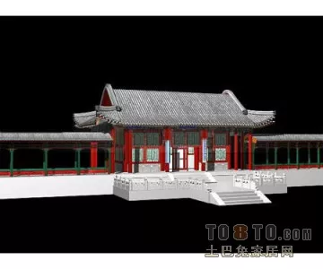 Gas Station Building Lowpoly 3d model