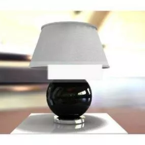 Table Lamp Black Vase Stand 3d model