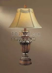 Floor Lamp Crystal Panel Shade 3d model