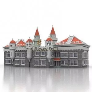 Frostbone Center Gaming Building 3d model