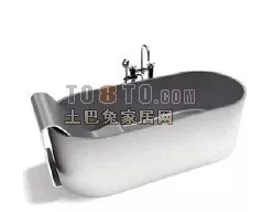 Steel Bathtub 3d model