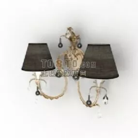 European Wall Lamp Victorian Style 3d model