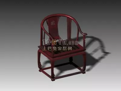 Chair Table Set White Color 3d model