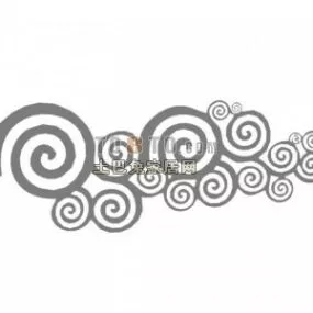 Modern Wall Texture Decoration Circular 3d model